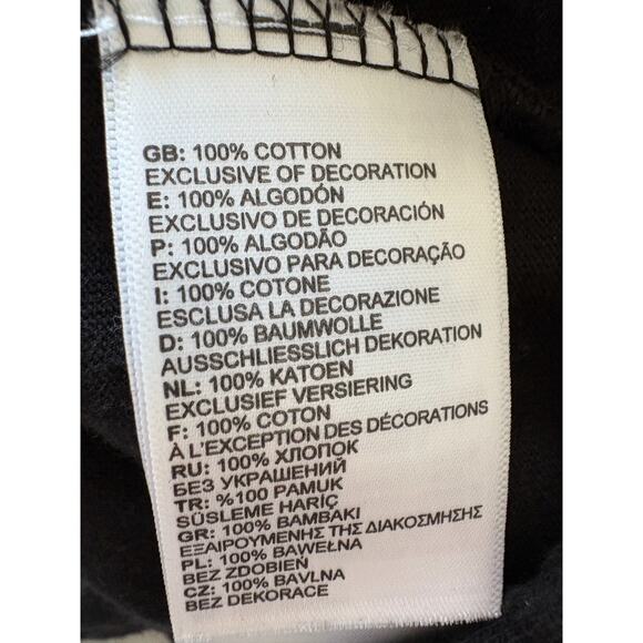 The North Face Black Logo LS 100% cotton T-shirt Mens size M - Picture 8 of 8